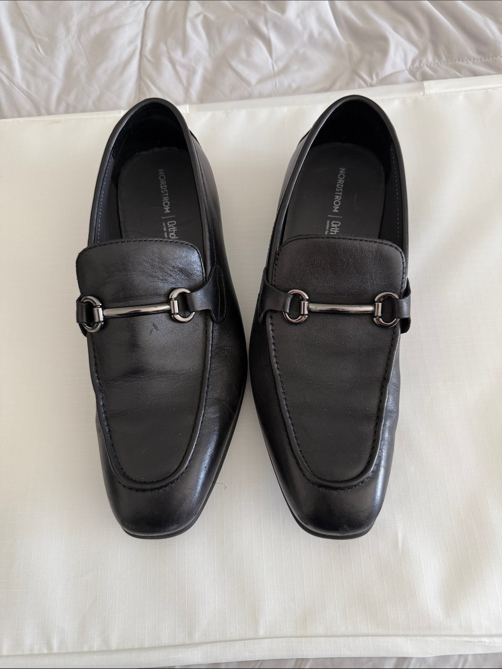Nordstrom Black Leather Horsebit Loafers